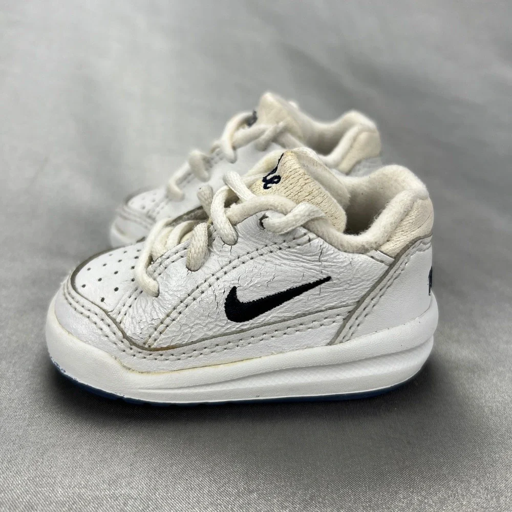 Nike Air Grand Stand TD Infant Size 2C White Navy Vintage 2000 Shoes 85025-141